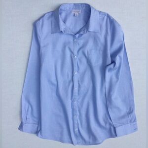 A Pea in the Pod Womens Size Medium Maternity Blue Long Sleeved Blouse.